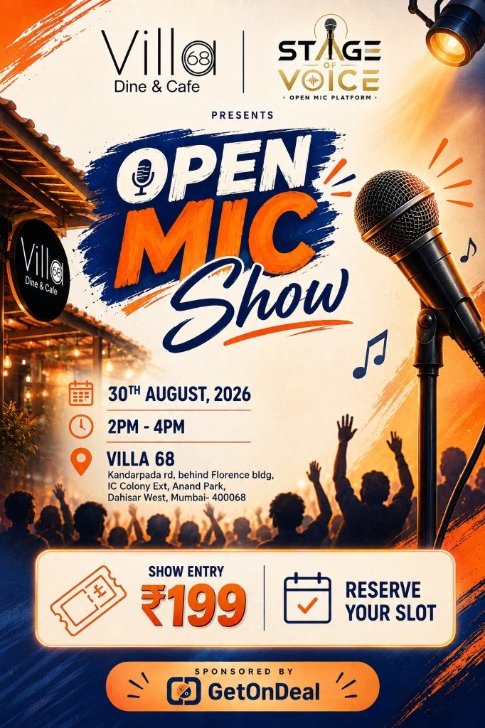 Villa 68 Stage of Voice Open Mic Show